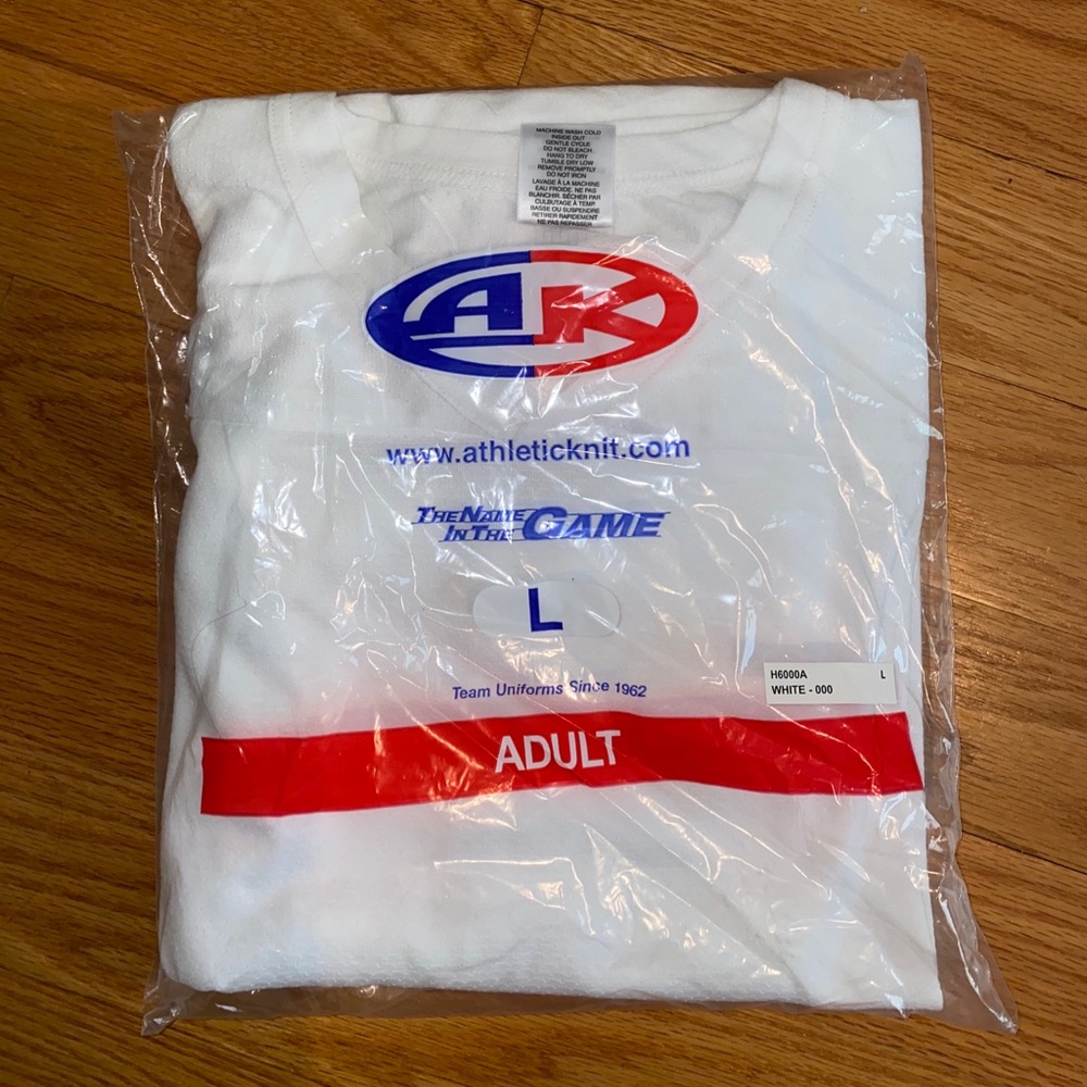 ATHLETIC KNIT MENS WHITE HOCKEY JERSEYS